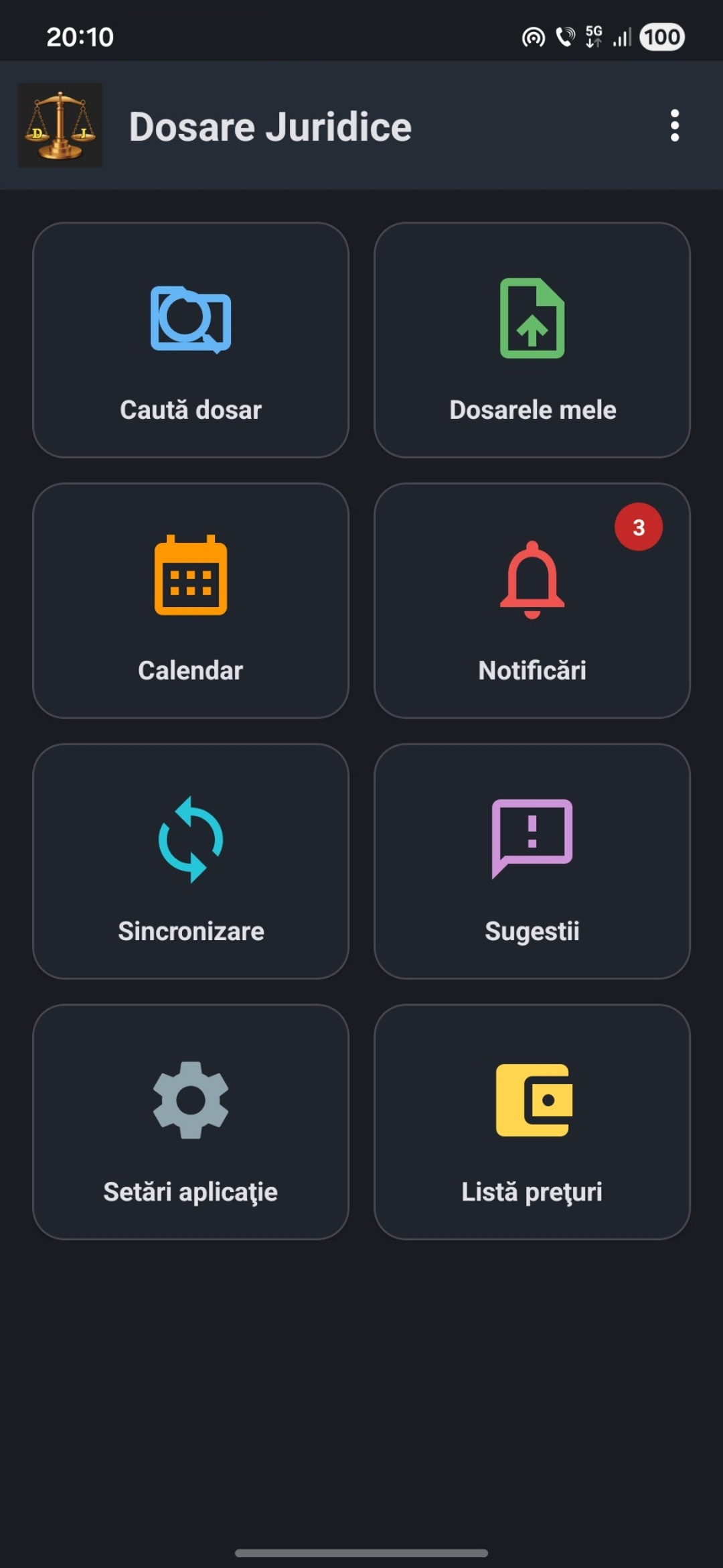 Dashboard Dosare Juridice